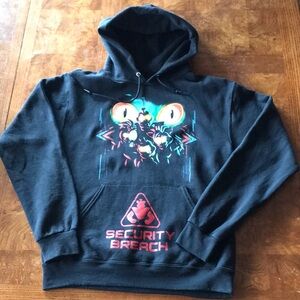 Five Nights at Freddie's Black Security Breach Hoodie Size Small